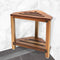 IBosins Corner Shower Stool with Storage Shelf Shower Foot Rest for Shaving Legs