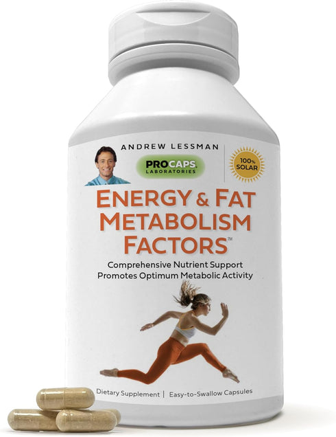 Andrew Lessman Energy & Fat Metabolism Factors 30 Capsules - Promotes Fat Burning Energy Metabolism
