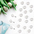 YISSION 20Pcs Mini Rhinestone Flower Hair Clips, Cute White Pearl Hair Pins, Wedding Hair Accessories for Women Girls