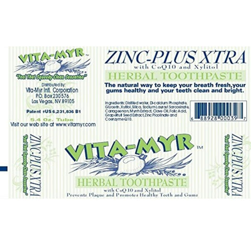 VITA-MYR Coq10 5.4 OZ VITA MYR Herbal W And Xylitol Toothpste