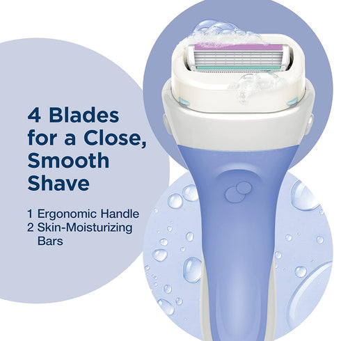 Schick Intuition Pure Nourishment Razors for Women | 1 Razor & 2 Refill Blades with Organic Cocoa Butter