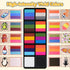 Janolia Face Painting Kit for Kids, Rainbow Split Cake Face Paint, Water Activated Face Paint Body Paint, One Stroke Split Cake Palette, Ideal Facepaint Makeup Kit for Kids Halloween Carnival Easter