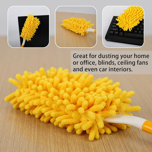 Reusable Duster Refill Compatible with Swiffer Hand Duster, 360 Heavy Duty Microfiber Ceiling Fan Duster
