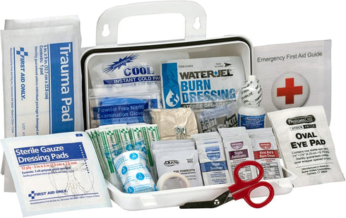 First Aid Only 90754 ANSI A 10-Person Emergency First Aid Kit - 71 Pieces for Home, Work, Travel