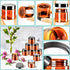 MotBach 16 Pack 2oz Amber Plastic Jars, 60ml Empty Small Round Cosmetic Jars with Black Lids for Refillable Makeup