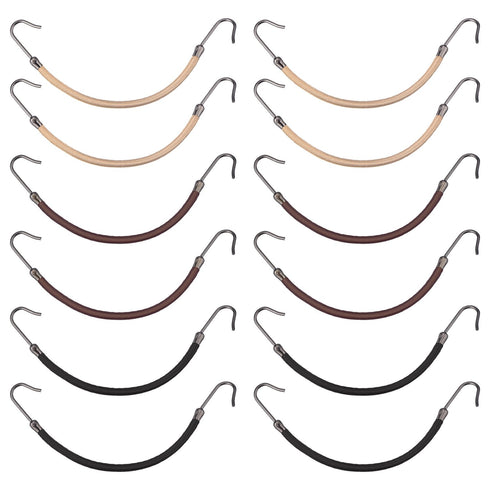 Hotop 15 Pieces Elastic Hook Hair Tie Styling Ponytail Holder Hooks for Curly Long Hair (Black, Brown, Blonde)