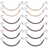 Hotop 15 Pieces Elastic Hook Hair Tie Styling Ponytail Holder Hooks for Curly Long Hair (Black, Brown, Blonde)