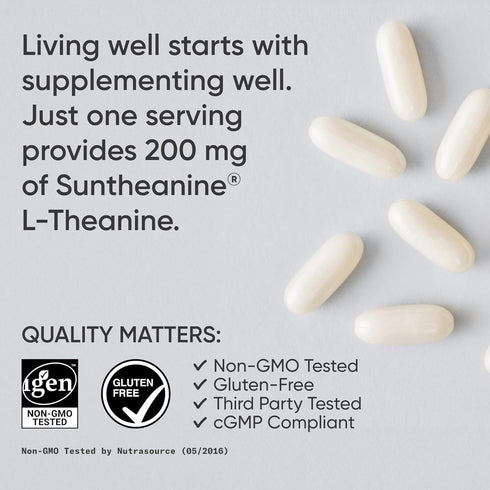 Sports Research L-Theanine 200mg with Organic Coconut Oil - Supplement for Focus, Relaxation & Alertness