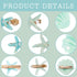 WILLBOND Artificial Shell Pearl Starfish Hair Clip Set (12 Pieces) - Acrylic Resin Beach Wedding Supplies