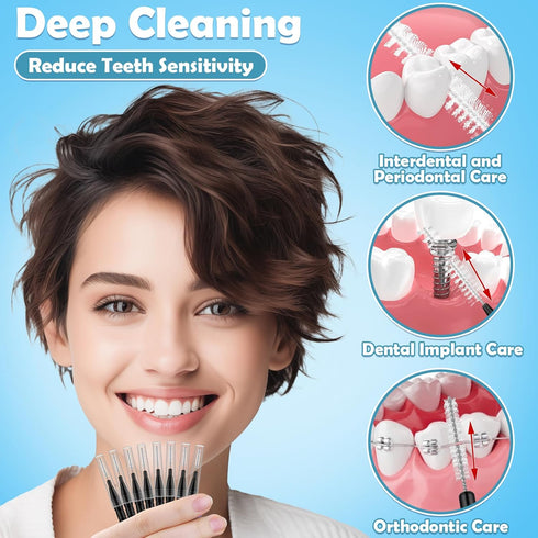 120 Pieces Braces Flossers, 360° Bendable Oral Dental Hygiene Tool, Toothpick Dental Flossing with Soft Bristles