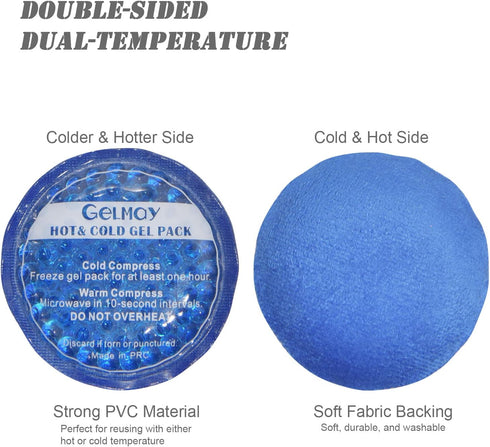 Ice Eye Patches for Puffy Eyes, Cooling Gel Pack Cover Pad, Cold Hot Therapy for Dark Circles After Surgery (4PCS)