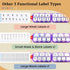 PILABEL 14-Compartment Travel Pill Organizer with Bulk Stickers & Labels - Small & Portable Daily Medicine Pharmacy