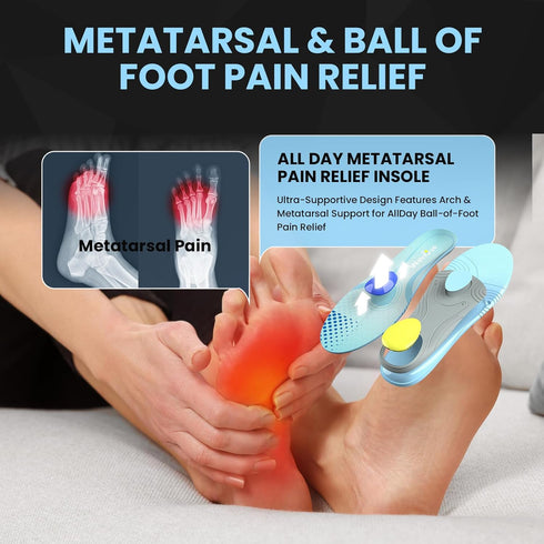 Welnove Metatarsal Insoles, Pain Relief for Men & Women - Support for Metatarsalgia, Morton's Neuroma - Cushioned Shoe