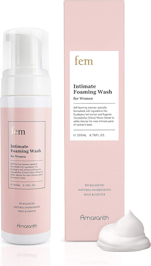 fem pH Balance Intimate Wash for Women - Gentle Cleanser for Sensitive Skin, Daily Use, Eliminates Irritation, Itching,