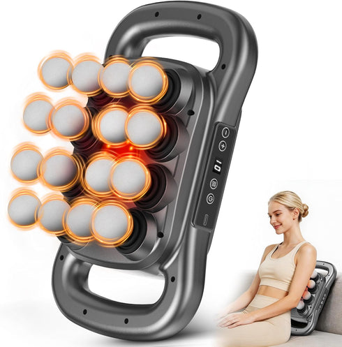 Rexyzen 16- Head Massage Gun Set, Deep Tissue Percussion Massager, 2600mAh Quiet Electric