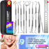 Dental Tools, 10 Pack Professional Plaque Remover, Stainless Steel Dental Hygiene Kit with Case