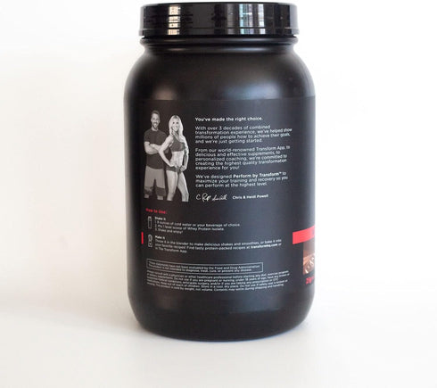 TransformHQ Whey Protein Isolate, 28 Servings (Chocolate) - Gluten Free, Non-GMO, Perform