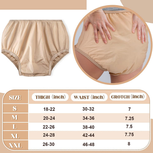 Vinsatin 10 Pcs Adult Plastic Diaper Cover Pull-On Cover Plastic Pants Reusable Incontinence Waterproof