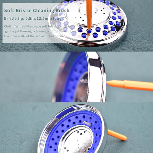 Shower Head Cleaning Brushes - Renew Showerhead, Anti-Clogging Tools for Small Hole Cleaning, Gaps, Crevice