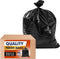 Heavy Duty 55 Gallon Trash Bags, Value-Pack 50 Bags w/Ties, Large Black Garbage Bags for Lawn, Leaf, and Commercial
