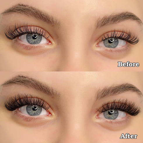 wiwoseo Lashes Natural Look Eyelashes - 3D Thick Volume D Curl Wispy Fake Eyelashes, 10 Pairs Pack