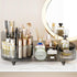 Rotating Makeup Organizer for Vanity - Large Spinning Cosmetic Storage with Brush Holder for Makeup, Skincare, Perfume