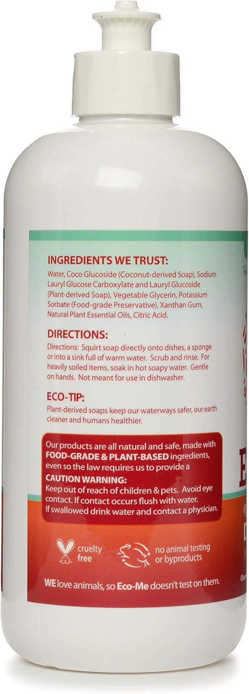 EcoMe Dish Soap Liquid, 16 oz, Herbal Mint