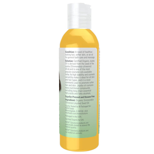 NOW Solutions Organic Jojoba Essential Oil, 4-Ounce