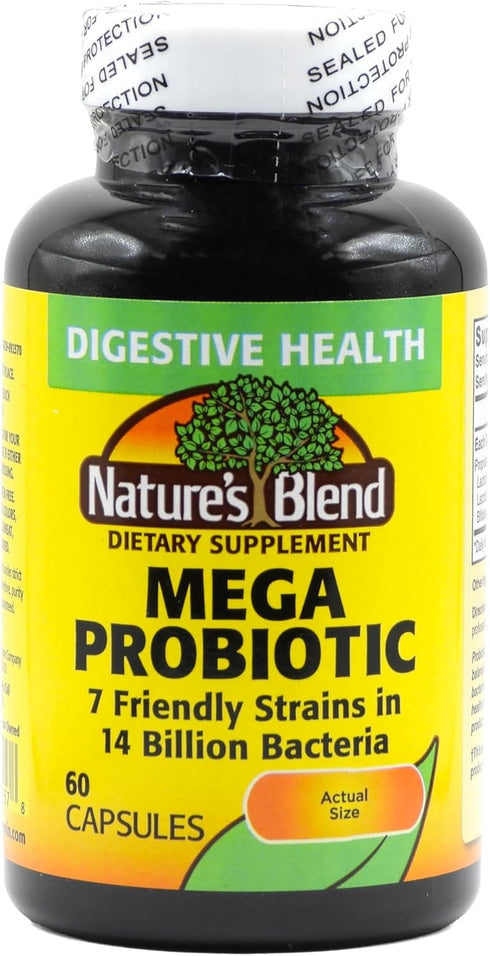 Natures Blend Mega Probiotic Capsules, 60 Count