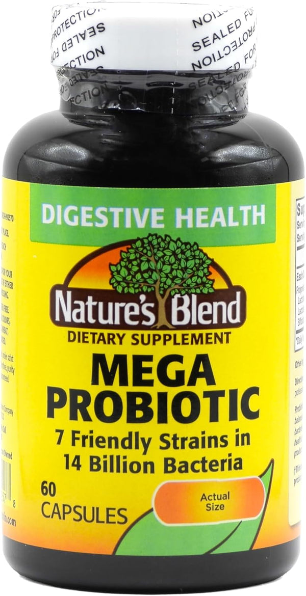 Natures Blend Mega Probiotic Capsules, 60 Count