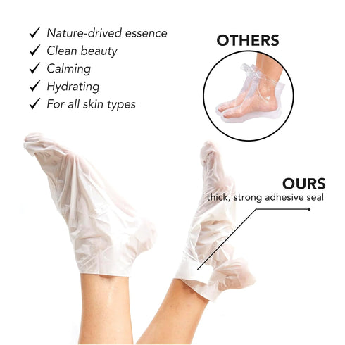 Original Derma Beauty Foot Mask 12 Pairs Intense Hydration Avocado Oil Moisturizing Foot Mask Set Body Exfoliator Callus Remover Foot Masks Foot Bath Pedicure Supplies for Beauty & Personal Care