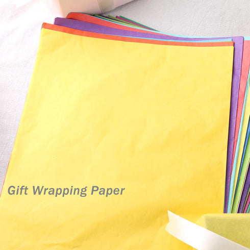 3 Otters 120 Sheets Tissue Paper for Gift Bags, Colorful 20x14 Inch Art Craft Paper for Wedding Birthday Party