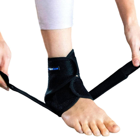 RiptGear Ankle Brace Support - Compression for Sprained Ankle, Adjustable Straps for Recovery (Large)