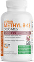 Bronson Methyl B12, 5000 mcg, Vitamin B12 Methylcobalamin, Energy & Brain Support, 60 Lozenges