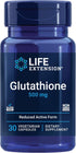 Life Extension Glutathione 500 mg – Antioxidant Capsules for Oxidative Stress, Gluten-Free, Non-GMO, Vegetarian