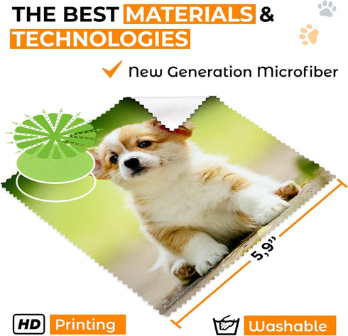 Microfiber Cleaning Cloth for Glasses - Eyeglass Cleaning Cloth - Lens Cleaning Cloth - Microfiber Glasses Cleaning Cloth for Phone, Screens, Camera Lens Cleaner - 6 pcs