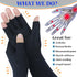 Long Arthritis Compression Gloves for Women Men, Copper Gloves for Joint Pain Relief, Fingerless Carpal Tunnel