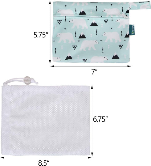 Teamoy 16 Pcs Reusable Makeup Remover Pads with Laundry Bag, Organic Super Soft Wash Cloth Pads, Bear