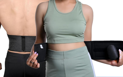 Wonder Care Umbilical Hernia Support Belt - Abdominal Binder for Navel Hernias, Hernia Pain Relief Brace (L)