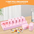 Yunolife 7-Day 1, Daily Pill Organizer, Weekly Time-a-Day Pill Box with Sliding Lid, Portable Travel Medicine Case