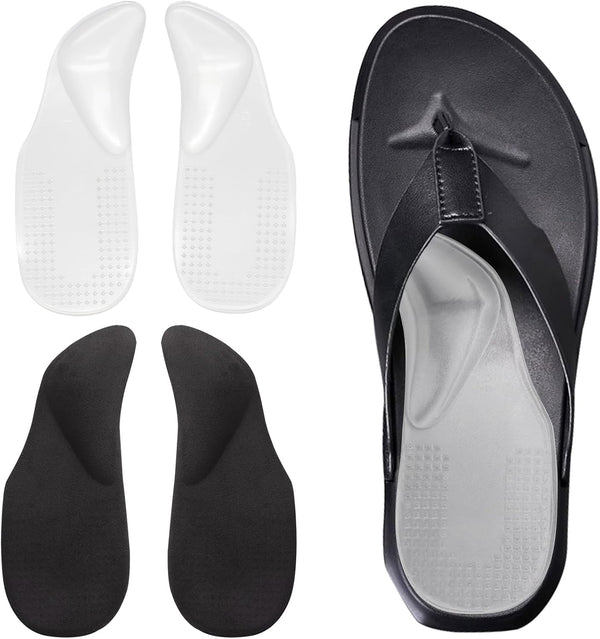 Arch Support Shoe Inserts - MHBH Self-Adhesive Arch Pads for Flat Feet and Heel Pain, Gel Insoles for Men and Women (2