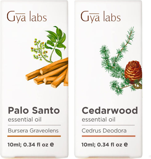 Palo Santo Essential Oil for Diffuser & Cedarwood Oil for Hair Set
