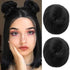 REECHO Space Bun Hair Pieces - 2 PCS Mini Claw Clip in Messy & Cat Ears Fake Hair Bun Extensions