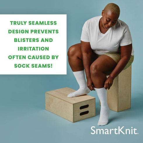 Seamless 3 Pack (6 Count) Diabetic Crew Socks