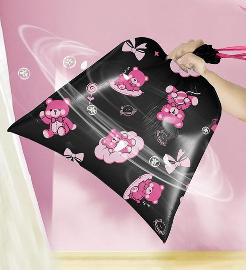 YIHUANYIFA 50pcs 4 50Counts) Gallon Trash Bags Drawstring Tear-Free Separated Plastic Can Liner for Bathroom Office