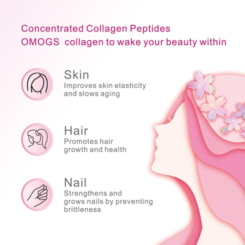 Collagen Peptides Powder | Naturally-Sourced Hydrolyzed Collagen Powder | Hair, Skin, Nail, and Joint Support | Type I,