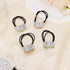 YISSION 4Pcs Sparkly Rhinestone Hair Ties, Fancy Crystal Ponytail Holders for Thin Thick Hair, Silver Accessories