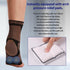Copper Ankle Joint Brace, Compression Sleeve for Achilles Tendon and Plantar Fasciitis Pain Relief, Black, Large