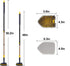 Yocada 2 in 1 Tub Tile Scrubber Brush with 58.2" Adjustable Pole, Stiff Bristles for Bathroom Cleaning