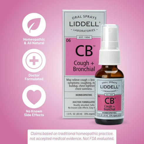 Liddell Homeopathic Cough and Bronchial Spray, 1 Ounce